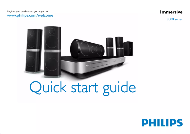 Página 1 del manual Guía de inicio rápido Philips HTS8562