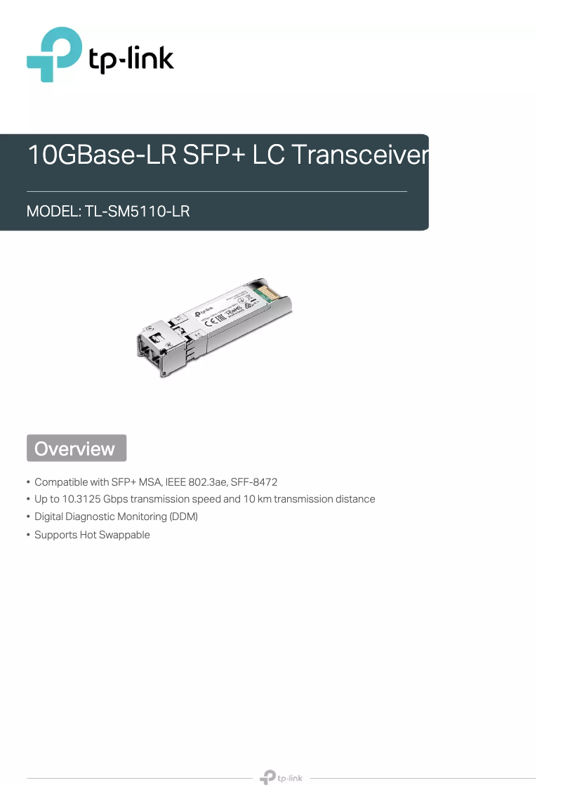 Page n°1 - Fiche technique TP-Link TL-SM5110-LR