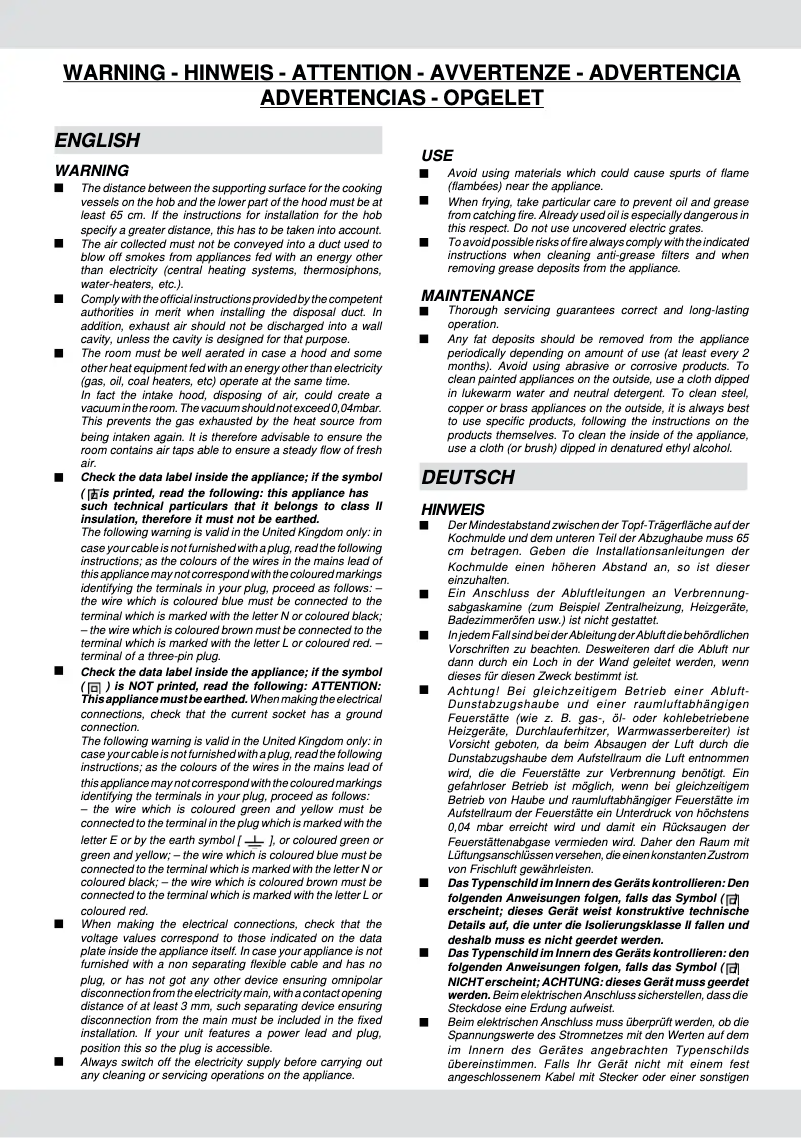 Page n°1 - Manuel utilisateur Rosieres RHG 527 GR
