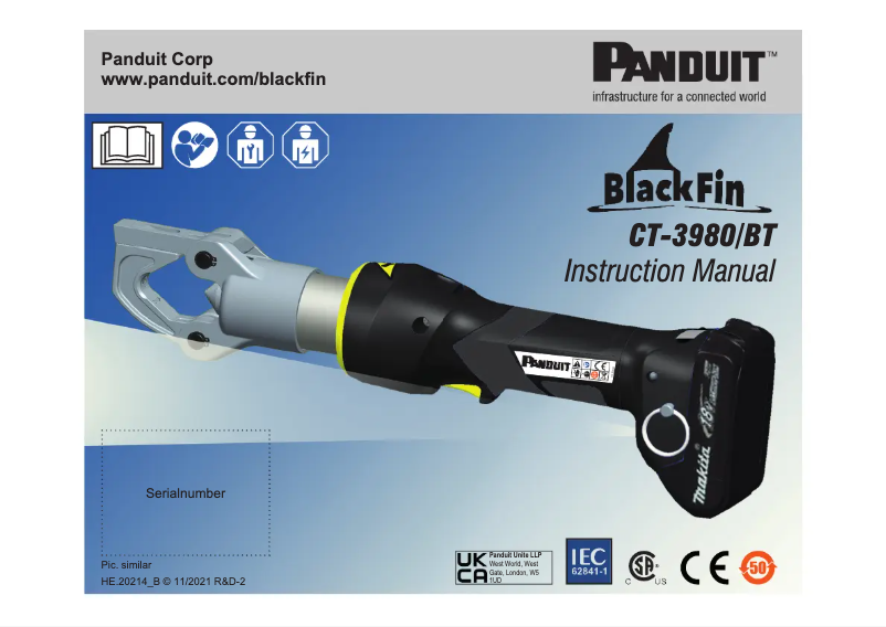 Page n°1 - Manuel utilisateur Panduit CT-3980/BT