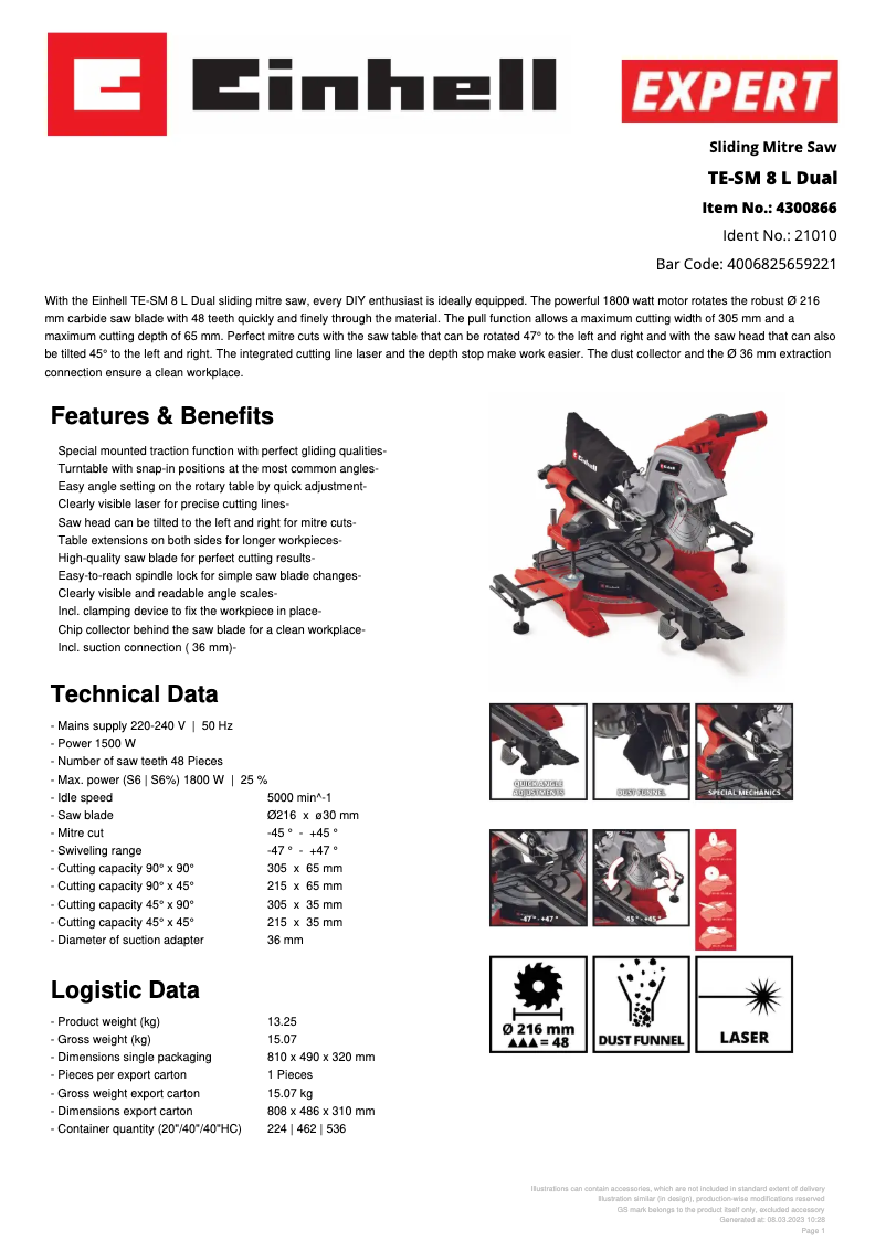 Image de la première page du manuel de l'appareil TE-SM 8 L Dual