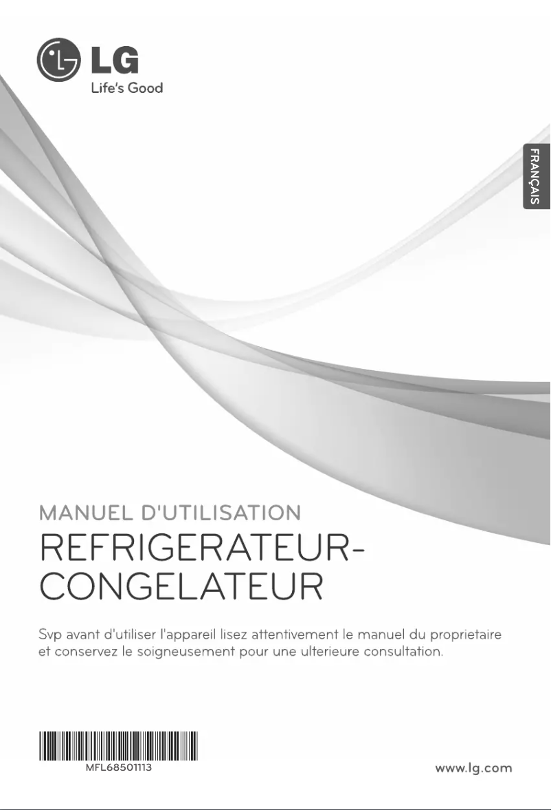 Page 1 de la notice Manuel utilisateur LG GR-M802HQHL