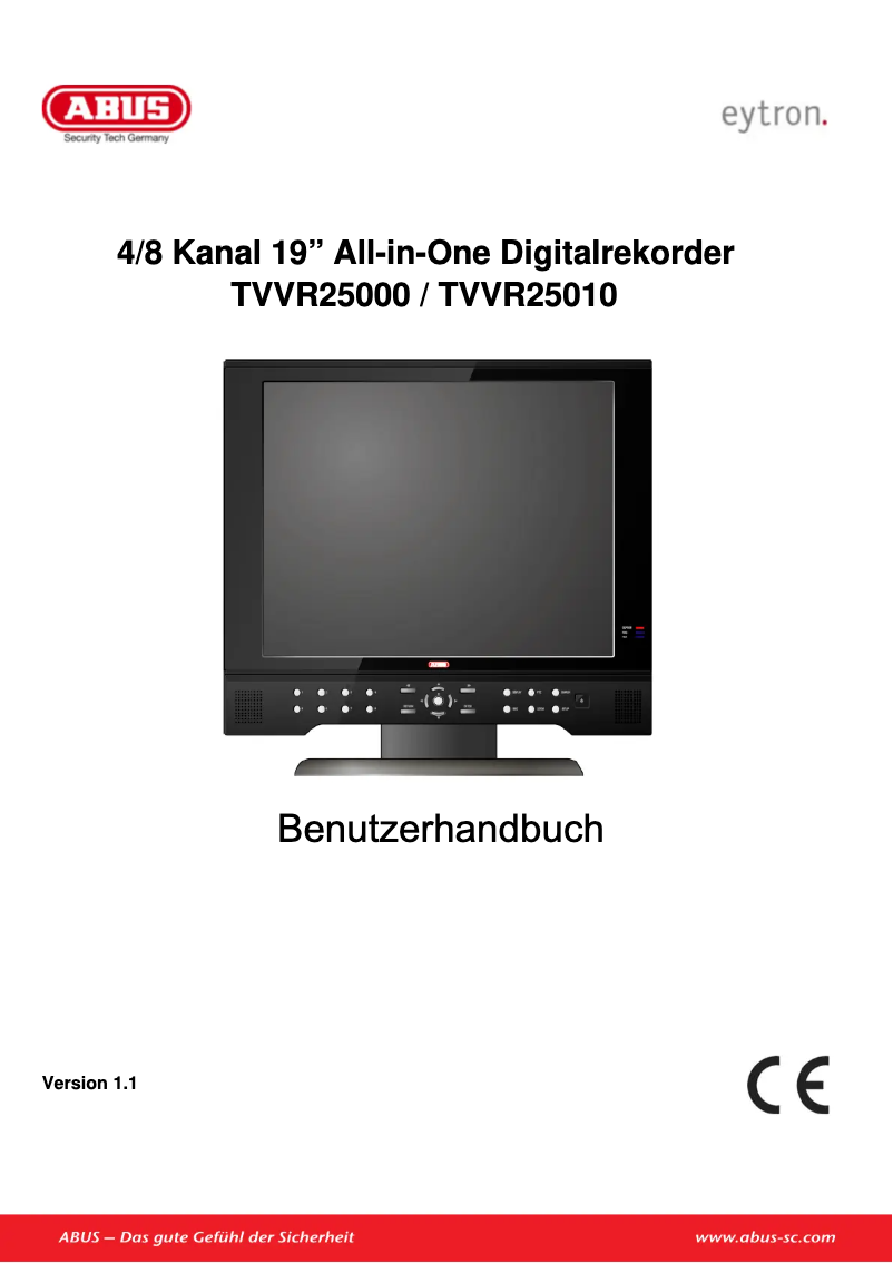 Page n°1 - Manuel utilisateur Abus TVVR25000