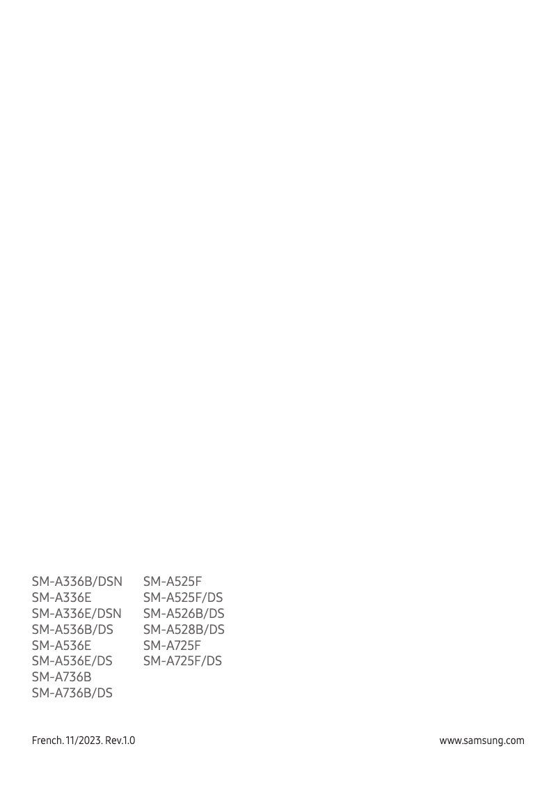 Page n°1 - Manuel utilisateur Samsung Galaxy A33 5G