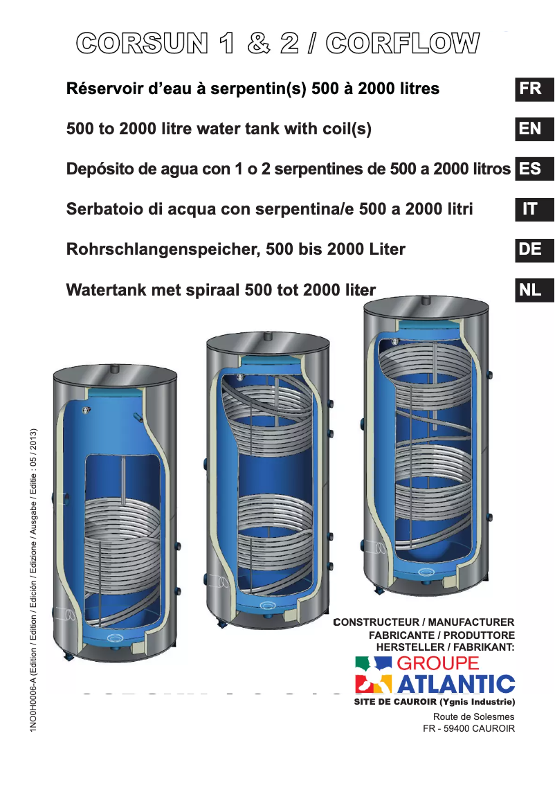 Image de la première page du manuel de l'appareil Corsun 1