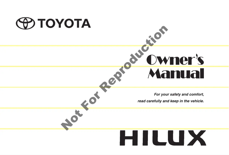 Página 1 del manual Manual de usuario Toyota Hilux (2012)