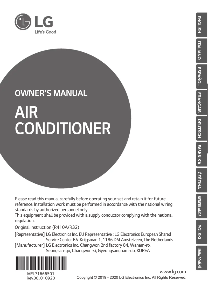 Page n°1 - Manuel utilisateur LG CT18F