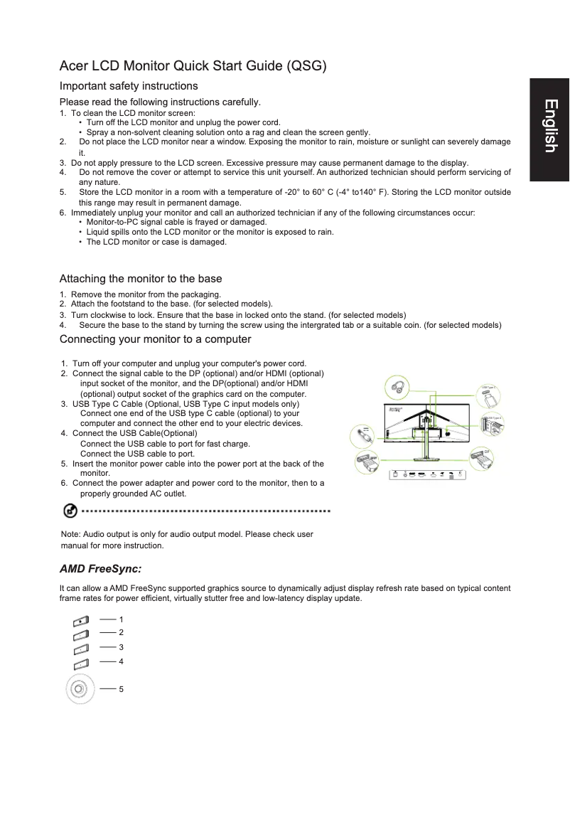 Page 1 de la notice Guide de démarrage rapide Acer CB342CUR
