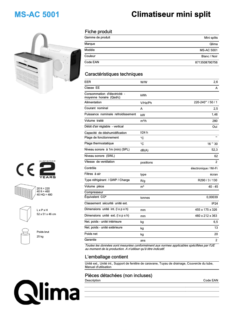 Image de la première page du manuel de l'appareil MS-AC5001