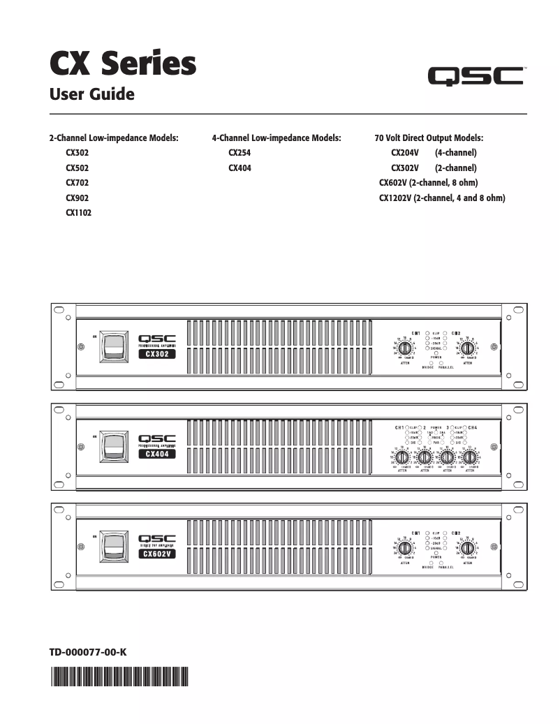 Image de la première page du manuel de l'appareil CX302