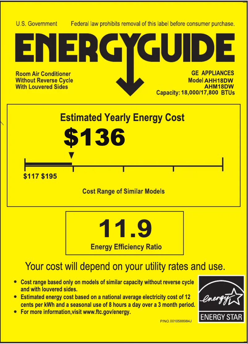 Image de la première page du manuel de l'appareil AHH18DW