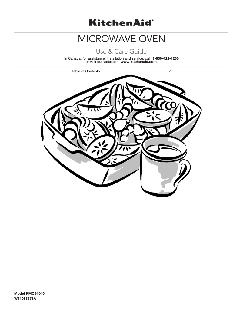 Page n°1 - Manuel utilisateur KitchenAid KMCS3022GBS