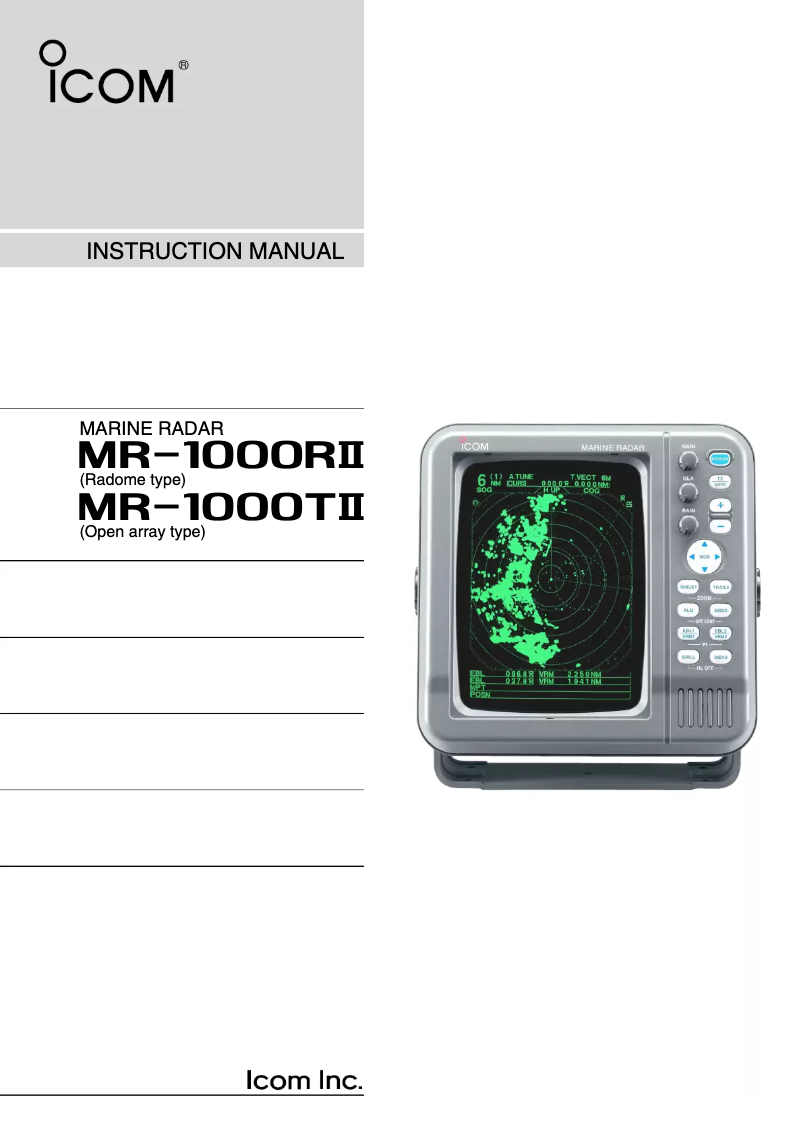 Page 1 de la notice Manuel utilisateur ICOM MR1000TII