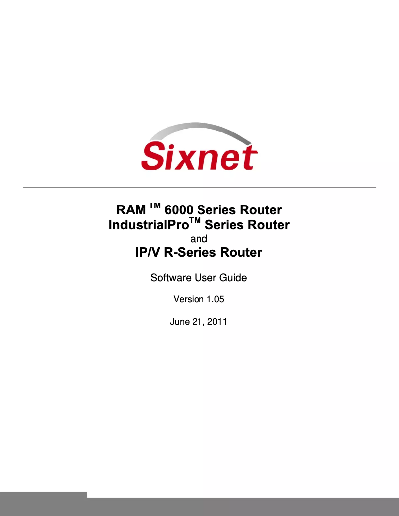 Page n°1 - Manuel utilisateur Sixnet IndustrialPro SN-6600