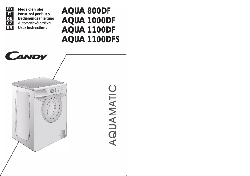 Image de la première page du manuel de l'appareil AQUA 800DF-07S