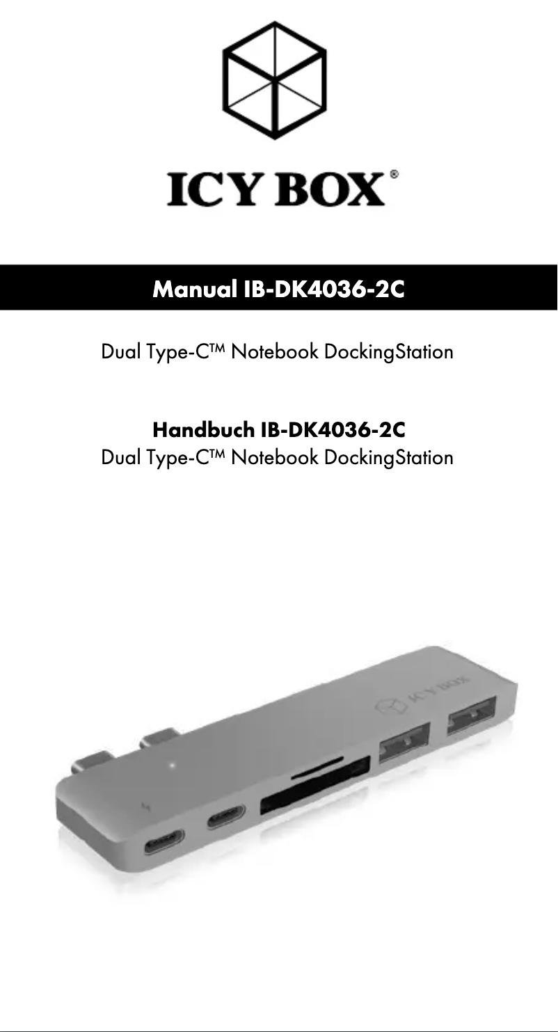 Page n°1 - Mode d'emploi Icy Box IB-DK4036-2C