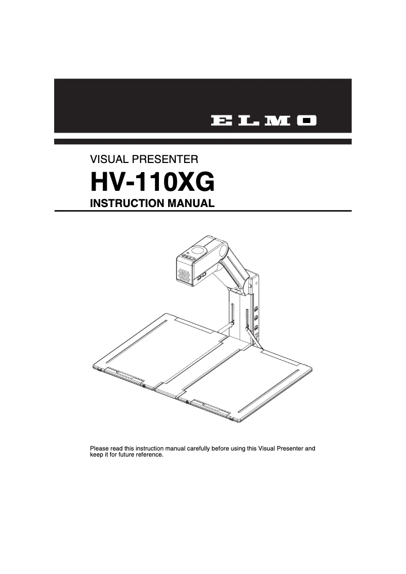 Page n°1 - Manuel utilisateur Elmo HV-110XG