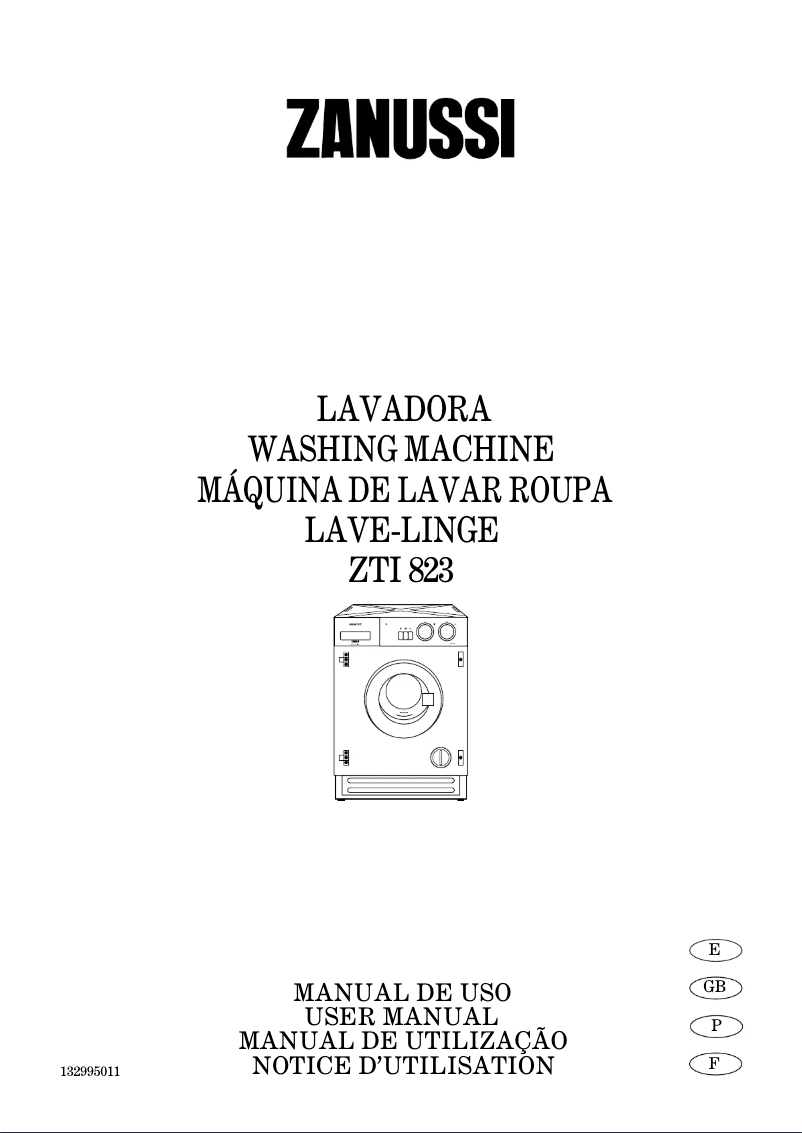 Image de la première page du manuel de l'appareil ZTI 823