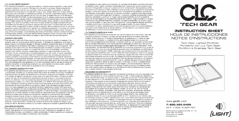 Image de la première page du manuel de l'appareil L217