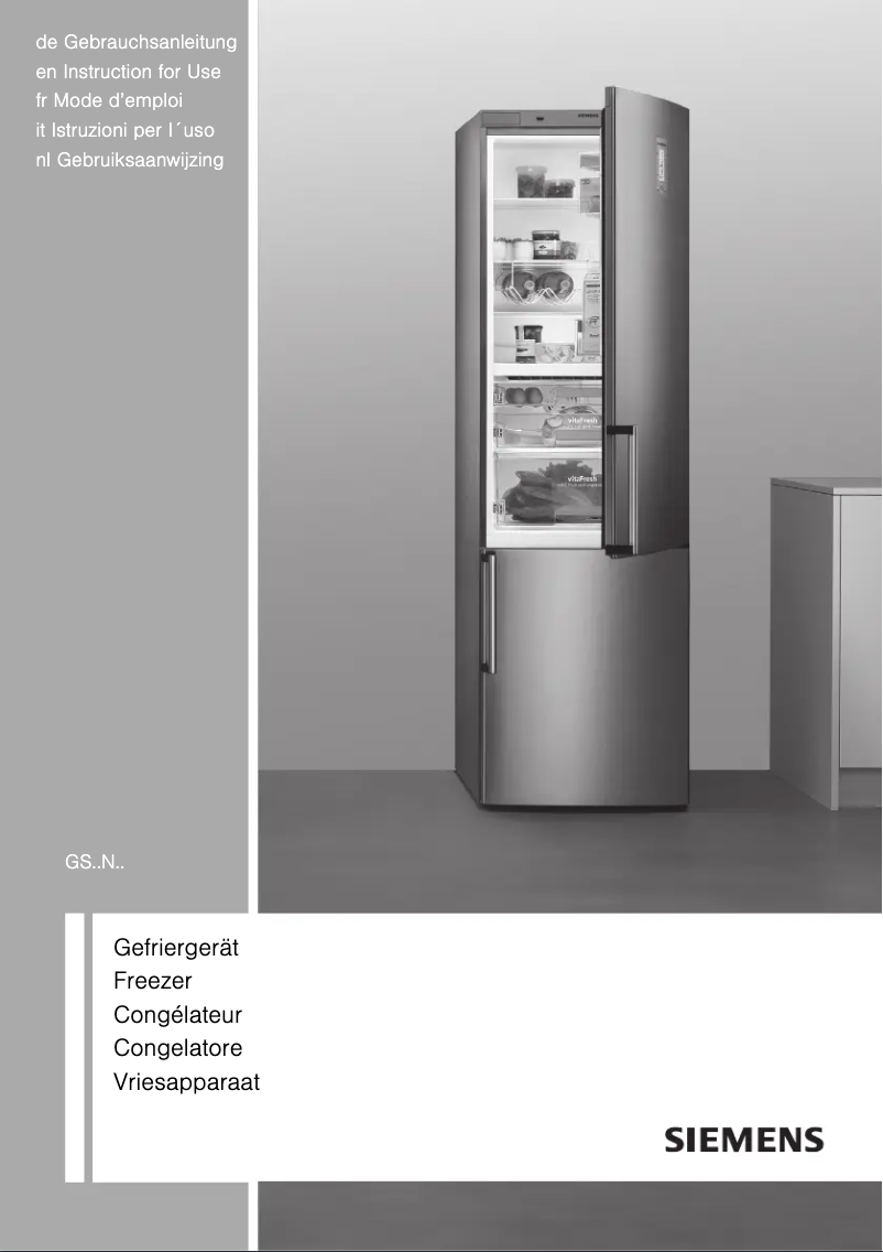 Page n°1 - Manuel utilisateur Siemens GS36NAW31