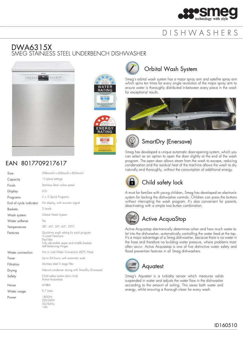 Image de la première page du manuel de l'appareil DWA6315X