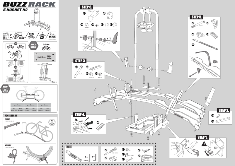 Page 1 de la notice Manuel utilisateur Buzz Rack E-Hornet H2
