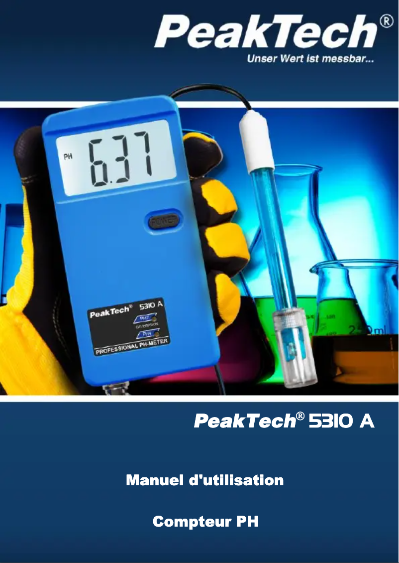Page n°1 - Manuel utilisateur PeakTech 5310 A