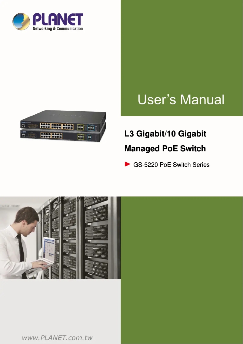 Page n°1 - Manuel utilisateur Planet GS-5220-24UPL4XR