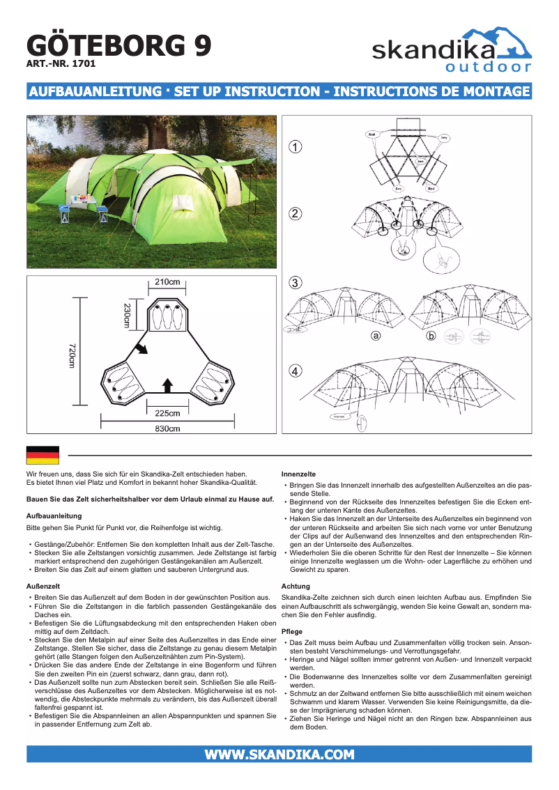 Image de la première page du manuel de l'appareil Goteborg 9