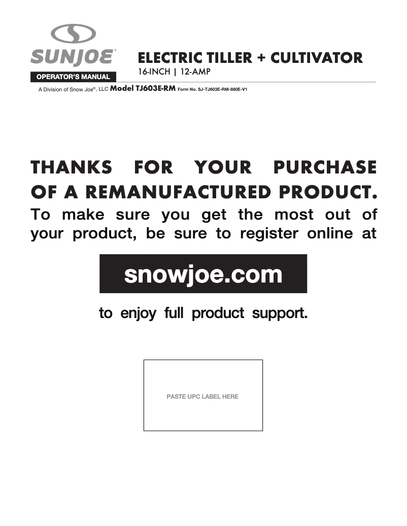 Imagen de la primera página del manual del dispositivo TJ603E-RM