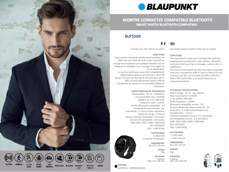 Page n°1 - Fiche technique Blaupunkt BLP5500