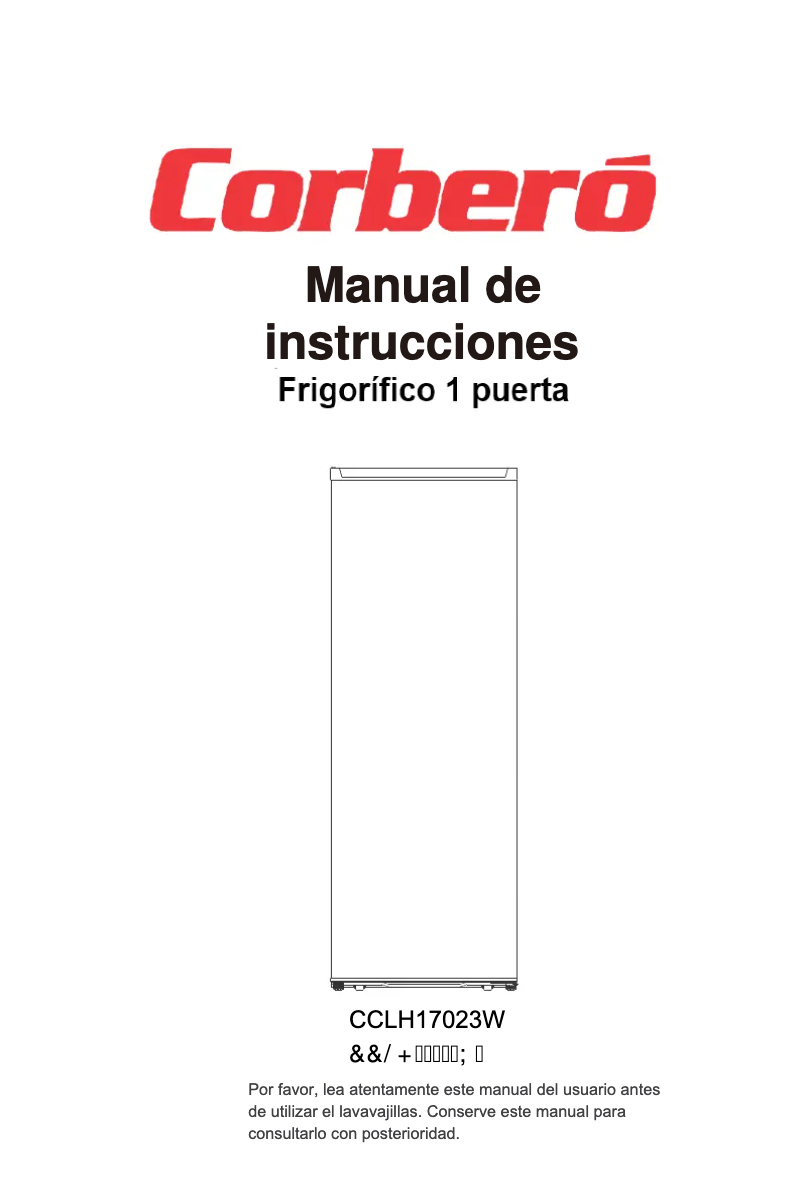 Page n°1 - Manuel utilisateur Corbero CCLH17023W