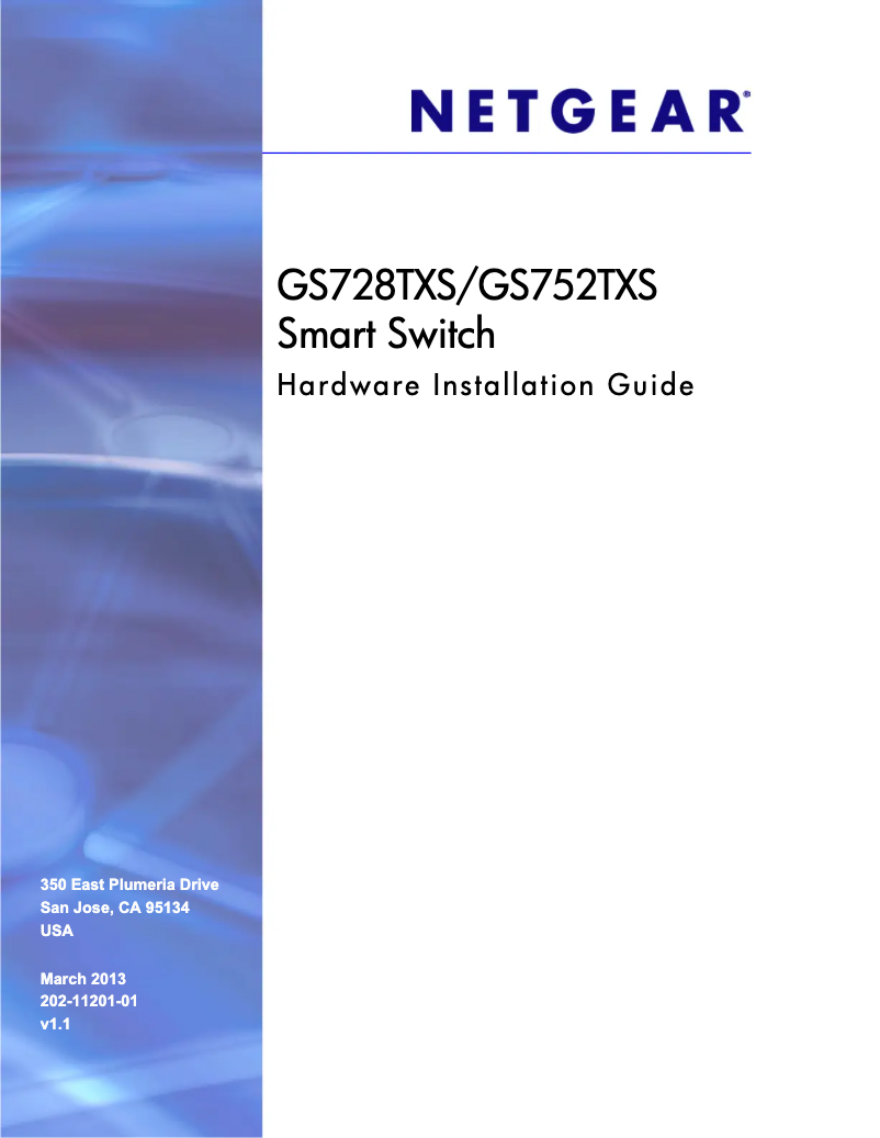Page 1 de la notice Guide d'installation Netgear GS752TXS
