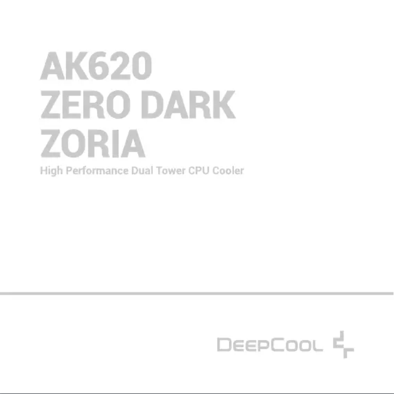 Página 1 del manual Manual de usuario DeepCool AK620 Zero Dark Zoria
