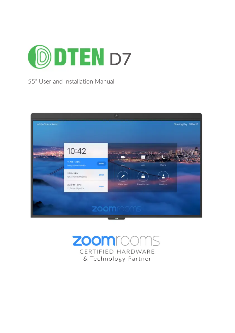 Image de la première page du manuel de l'appareil D7