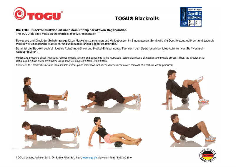 Image de la première page du manuel de l'appareil Blackroll