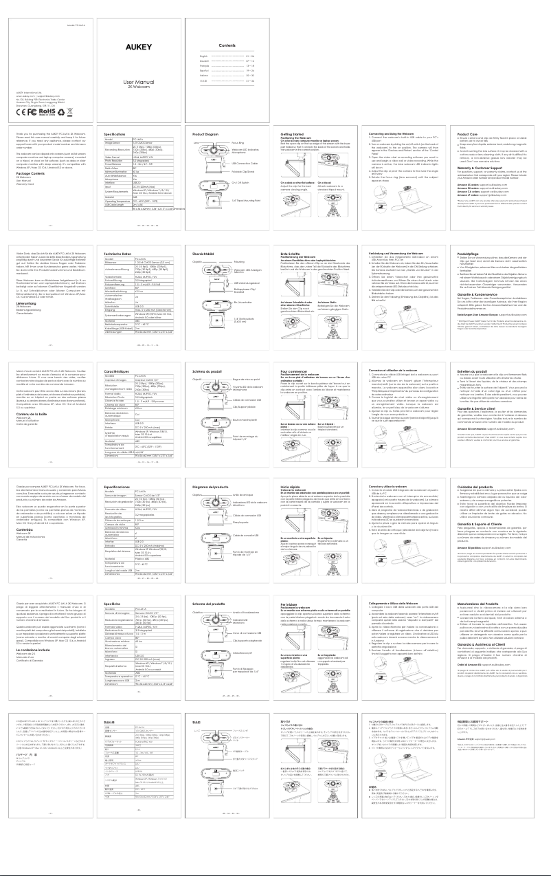 Imagen de la primera página del manual del dispositivo PC-LM1A