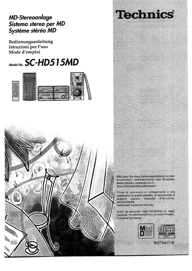 Image de la première page du manuel de l'appareil SC-HD515MD