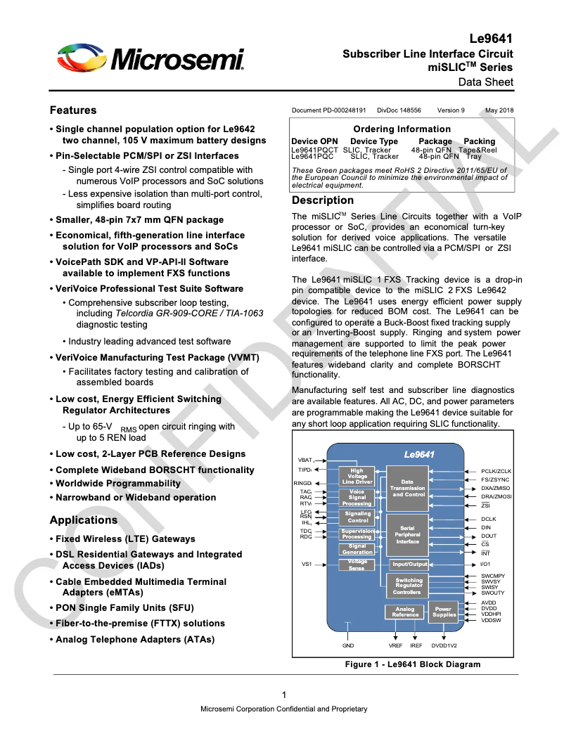 Imagen de la primera página del manual del dispositivo LE9641