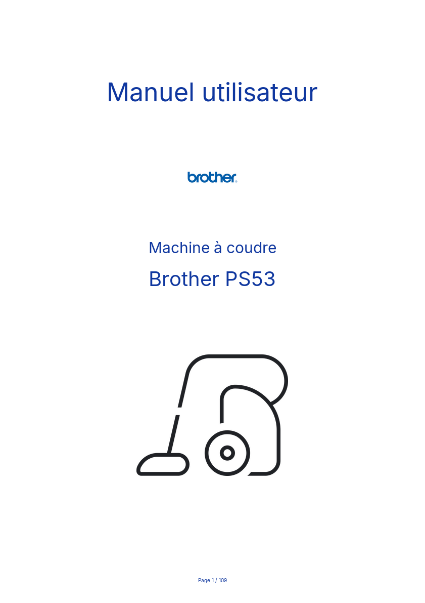 Page n°1 - Manuel utilisateur Brother PS53