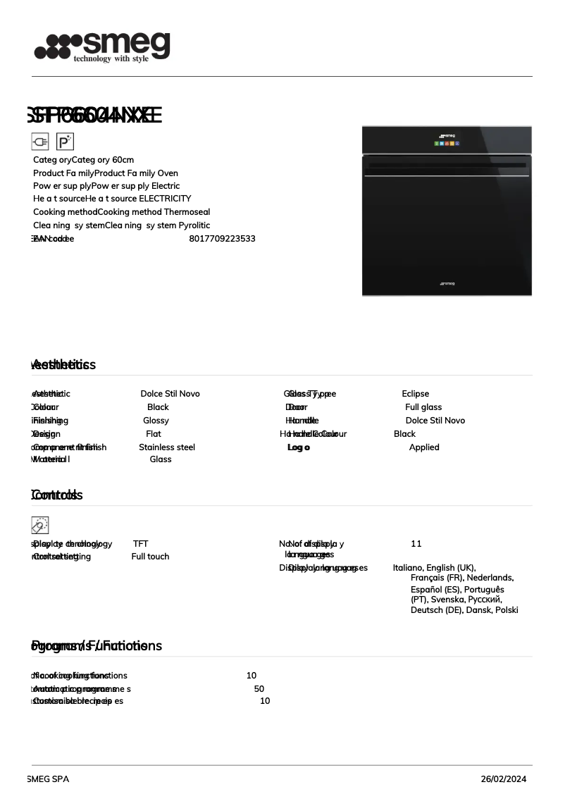 Image de la première page du manuel de l'appareil SFP6604NXE