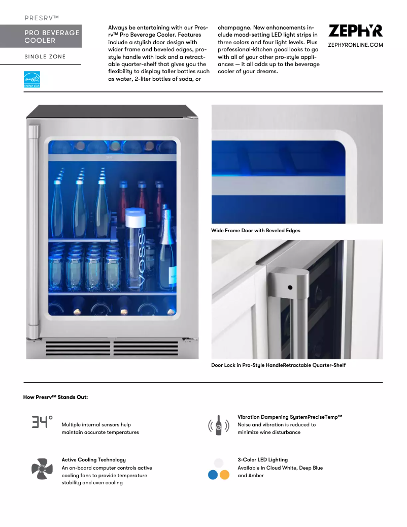 Page n°1 - Fiche technique Zephyr Presrv PRPB24C01BG