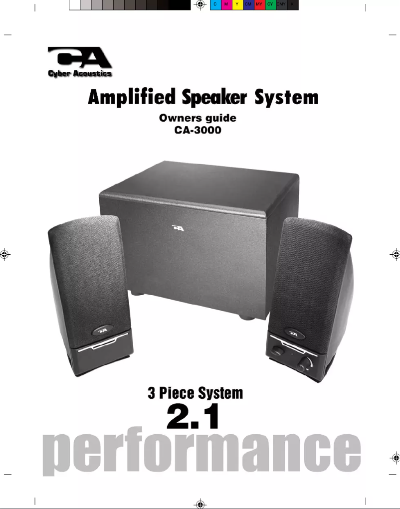 Page 1 de la notice Manuel utilisateur Cyber Acoustics CA-3000