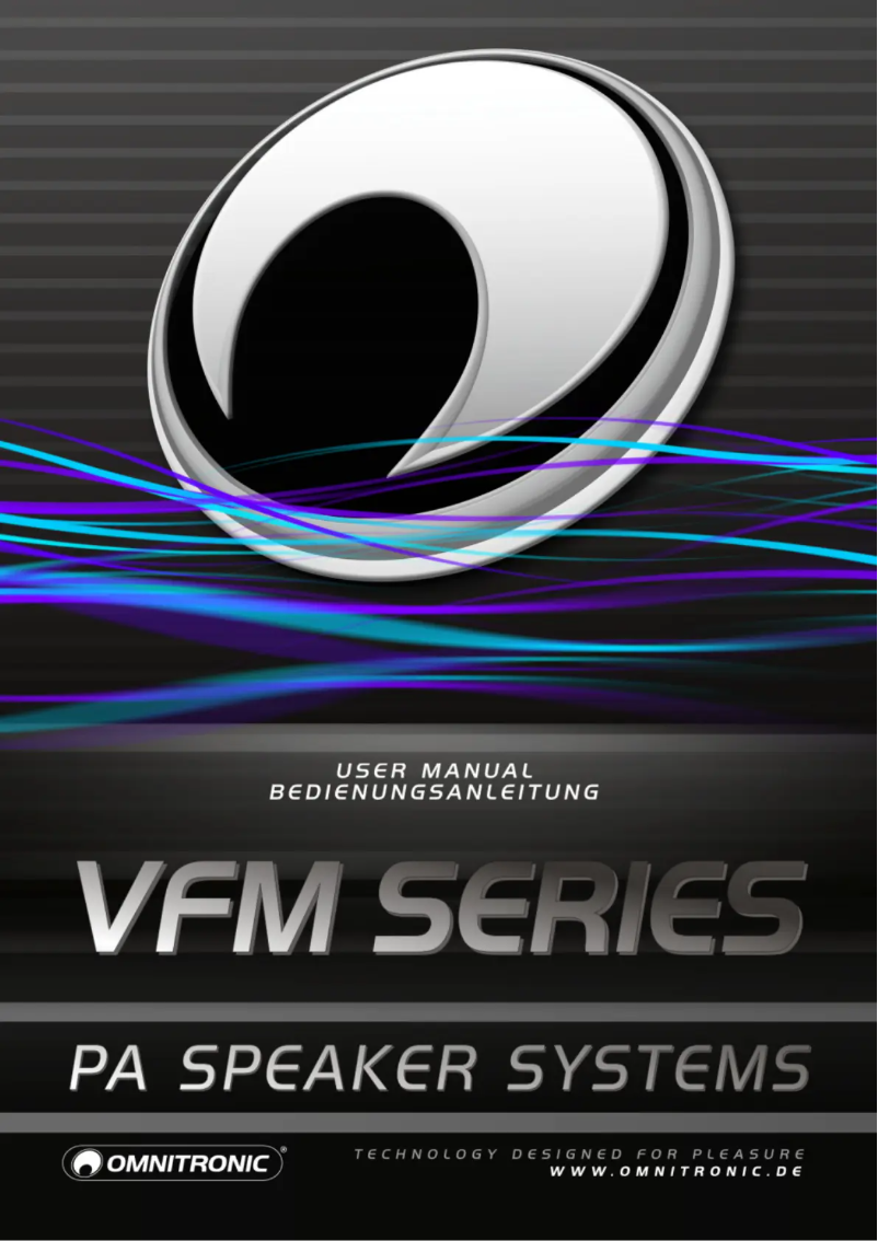 Page n°1 - Manuel utilisateur Omnitronic VFM-212A