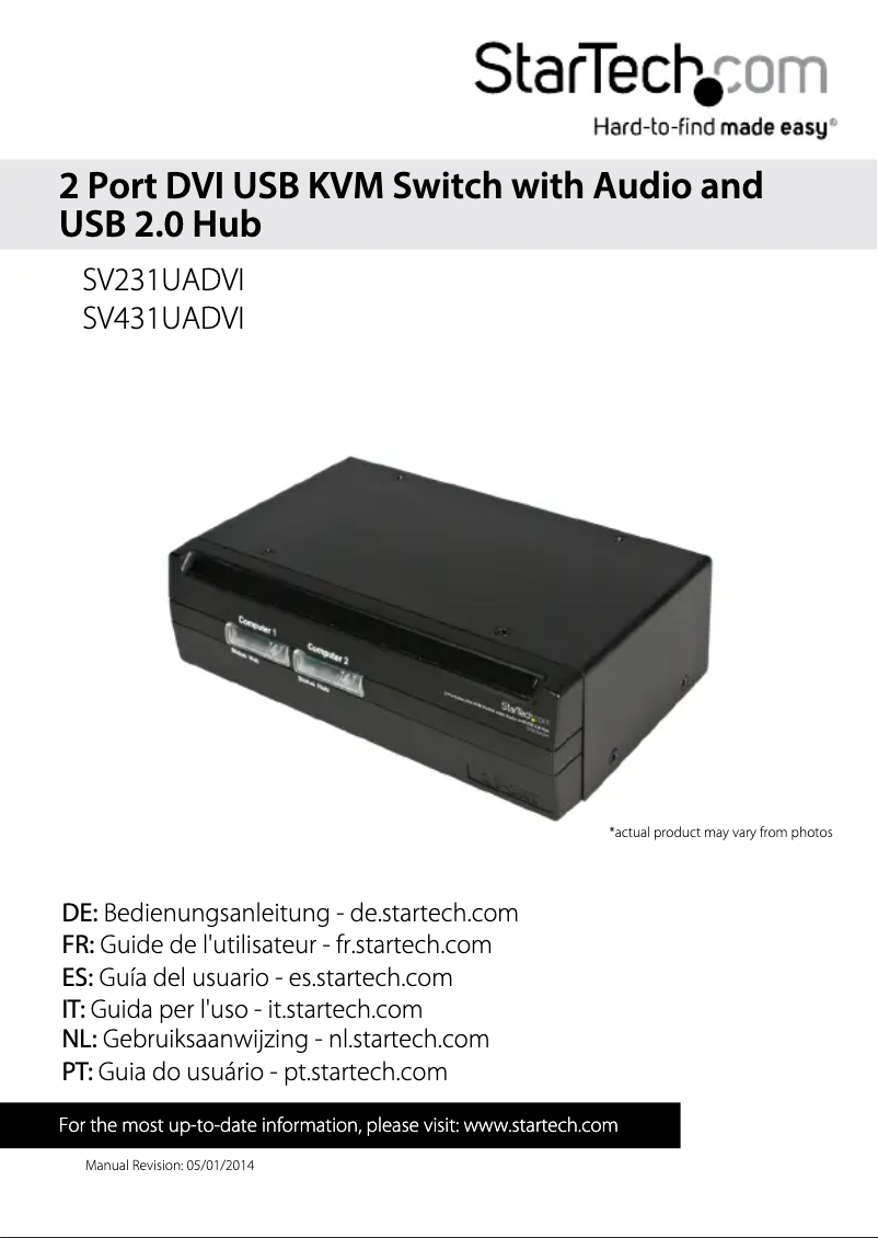 Image de la première page du manuel de l'appareil SV231UADVI