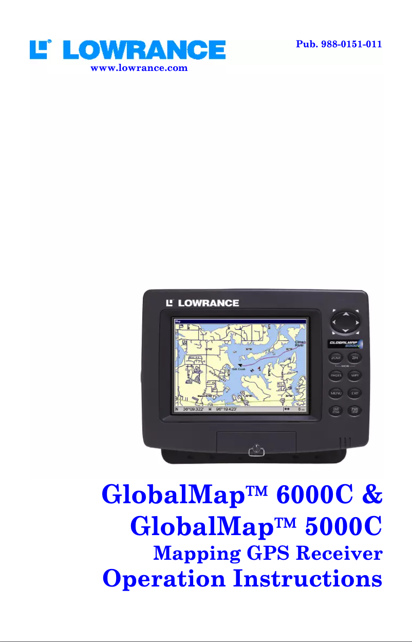 Page n°1 - Manuel utilisateur Lowrance GlobalMap 5000C