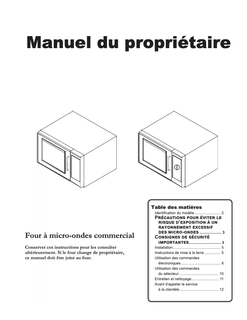 Page 1 de la notice Manuel utilisateur ACP RMS510TS