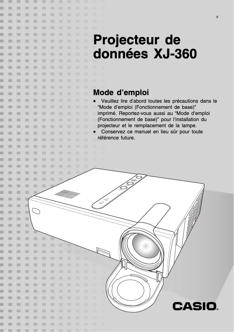 Image de la première page du manuel de l'appareil XJ-360