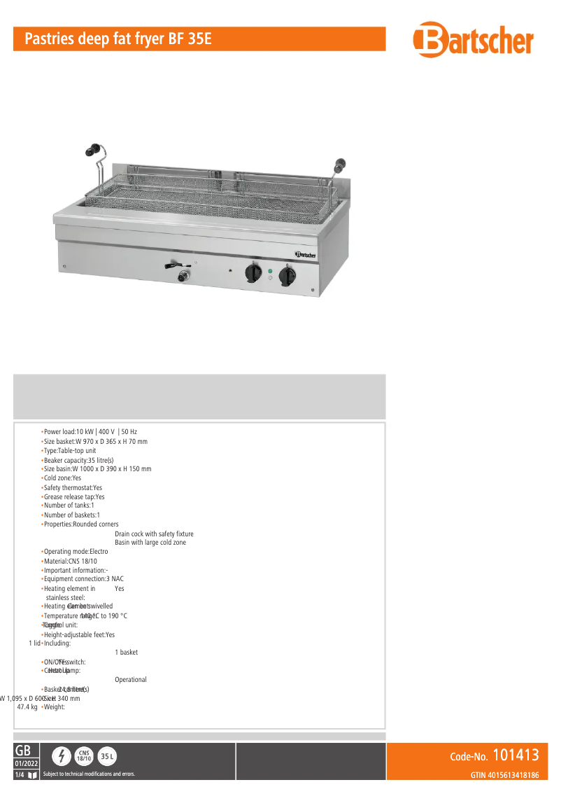 Imagen de la primera página del manual del dispositivo BF 35E