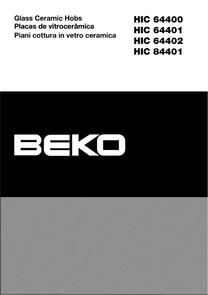 Page 1 de la notice Manuel utilisateur Beko HIC 64401 X